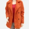 Yellowstone Beth Dutton Orange Fur Coat