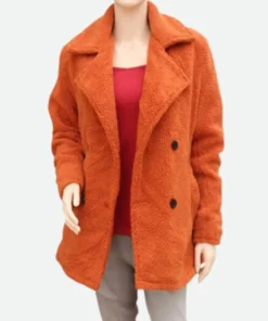 Yellowstone Beth Dutton Orange Fur Coat