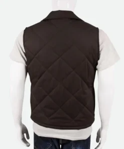 Yellowstone John Dutton Brown Quilted Vest For Men And Women