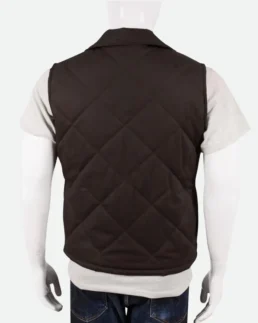 Yellowstone John Dutton Brown Quilted Vest For Men And Women