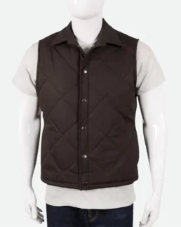 Yellowstone John Dutton Brown Quilted VestYellowstone John Dutton Brown Quilted Vest