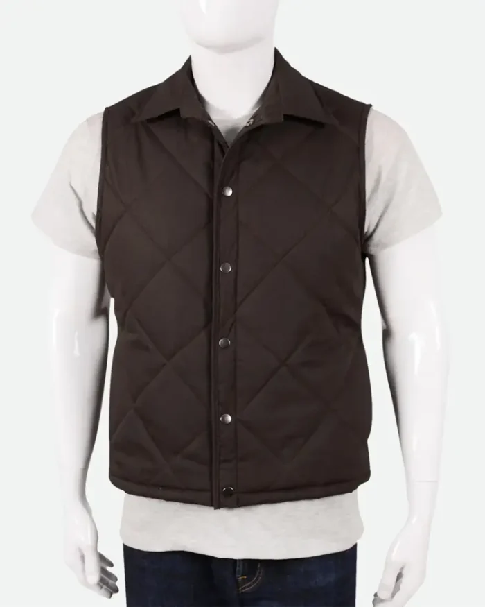 Yellowstone John Dutton Brown Quilted Vestyellowstone John Dutton Brown Quilted Vest