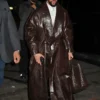 Bad Bunny Met Gala After Party Leather Coat Front
