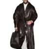 Bad Bunny Met Gala After Party Leather Coat Without Background