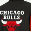 Chicago Bulls Red And Black Varsity Jacket Back Logo Closure