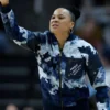 Dawn Staley Blue Camo Bomber Jacket Front