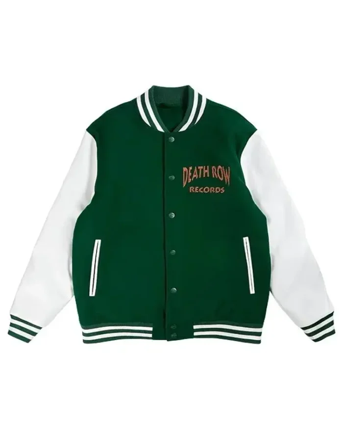 Death Row Green Paisley Varsity Jacket Front