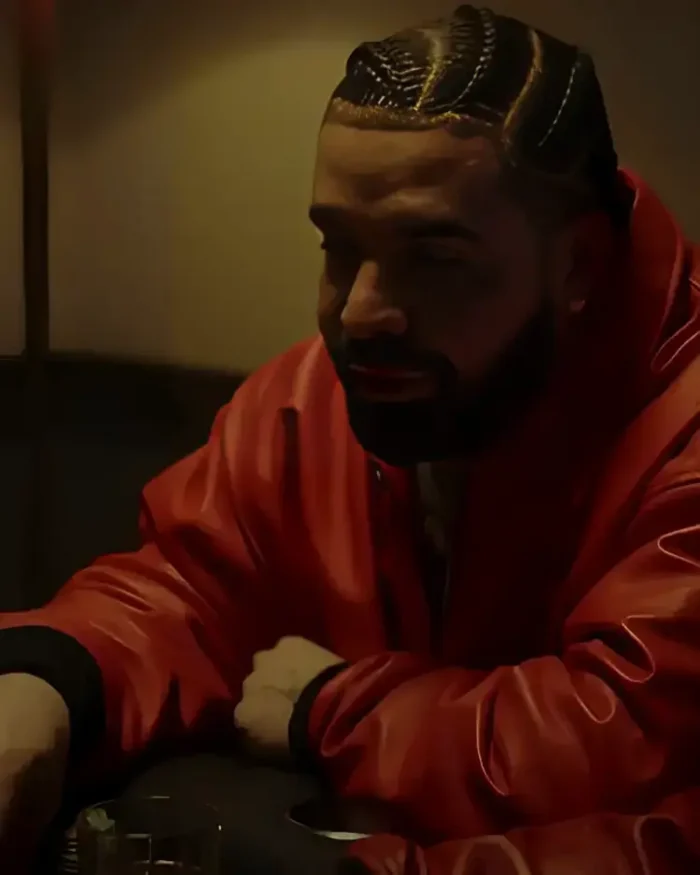 Drake Albanian Flag Jacket Front Drake Wearing
