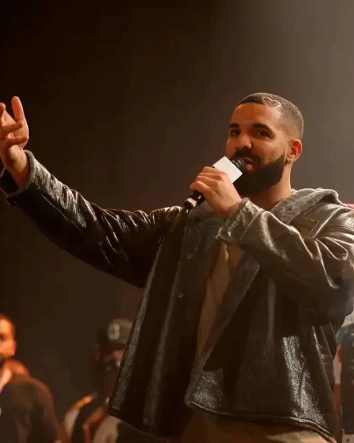 Drake'S Till Death Do Us Part Rap Battle Leather Jacket Front View3