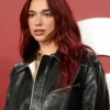Dua Lipa Gq Men Of The Year Awards Leather Jacket Front
