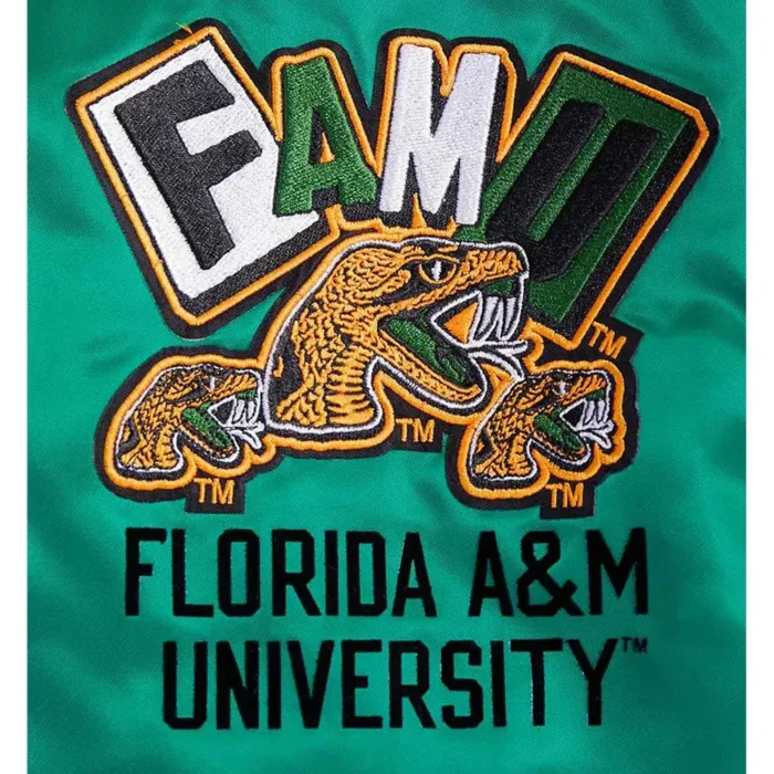 Florida Am University Homecoming Rib Bomber Green Jacket