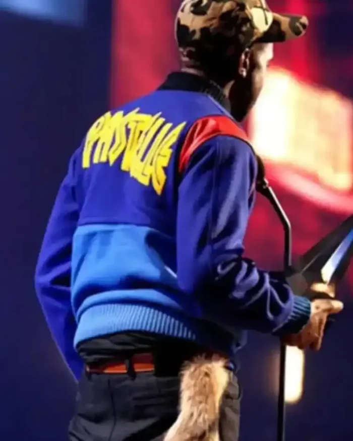 Kanye West Pastelle Bomber Jacket Wearing Back