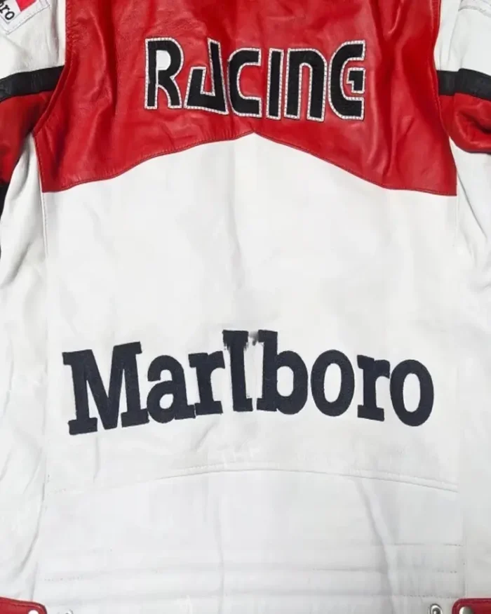 Marlboro Racing Leather Jacket Back Closure
