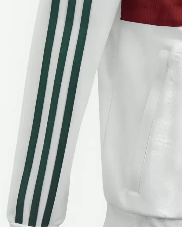 Mexico Soccer White Jacket Sleeves Closure