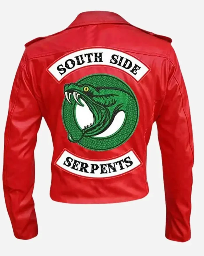 Riverdale Southside Serpents Red Jacket Back View