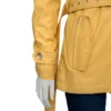 Run The World S02 Corbin Reid Yellow Mini Trench Coat Sleeves And Belt Closure
