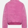 Ryan Gosling Pink Bomber Jacket Back