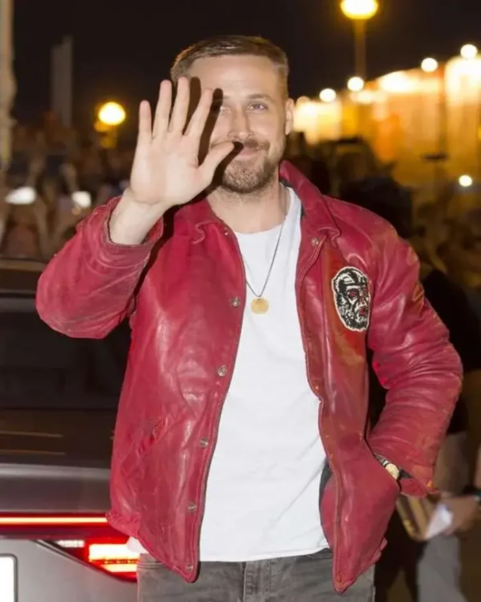 Ryan Gosling San Sebastian Film Festival Leather Jacket Front