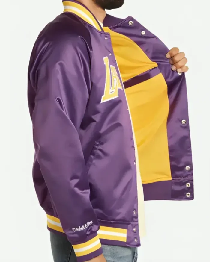 Snoop Dogg Los Angeles Lakers Purple Jacket Side View