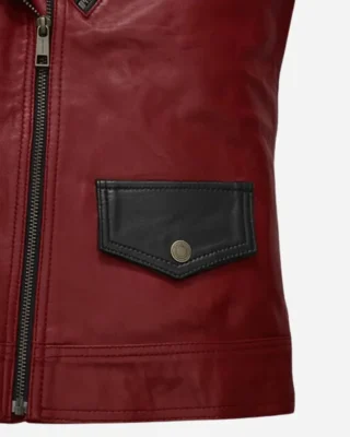 thor love and thunder red vest pocket and zip closure