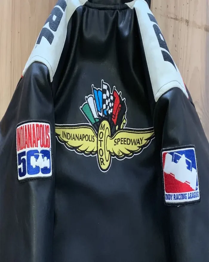 Vintage Indy 500 Motor Speedway Kids Leather Jacket Back