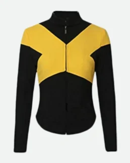 x-men dark phoenix black womens bomber jacket front zipped