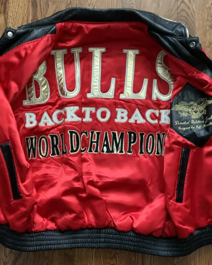 1992 Chicago Bulls Back To Back Champions Jacket Inner