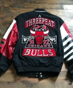 1993 Jeff Hamilton Chicago Bulls 3-Peat Championship Jacket