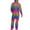 90'S Rainbow Leopard Costume Back Look