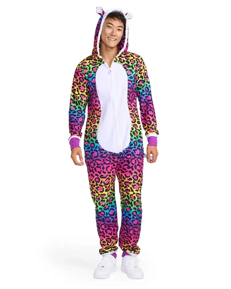 90's Rainbow Leopard Costume Front Look