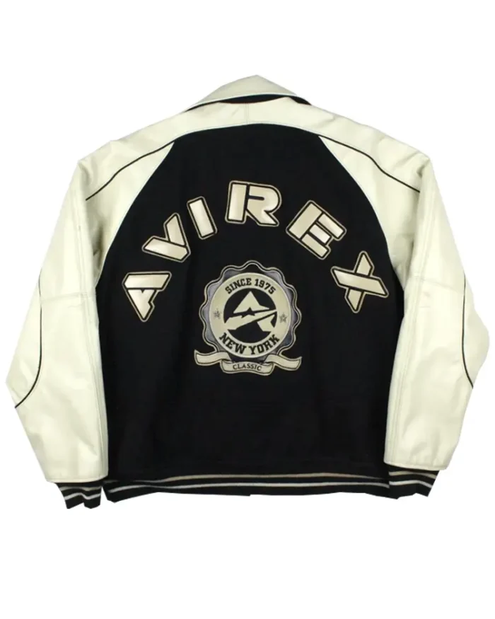 Avirex Vintage 90'S Made In Usa Leather Varsity Jacket