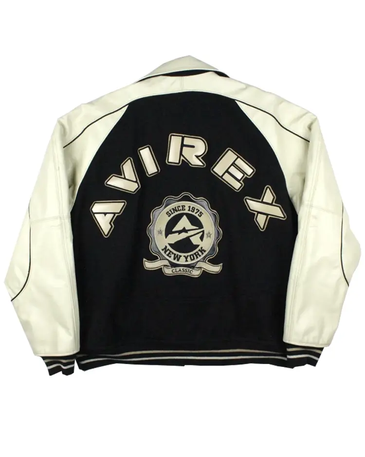 Avirex Vintage 90's Made In USA Leather Varsity Jacket