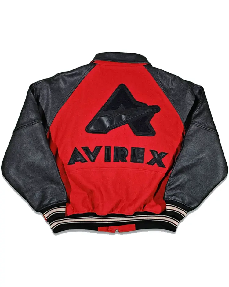 Avirex Vintage 90s Varsity Leather Bomber Jacket