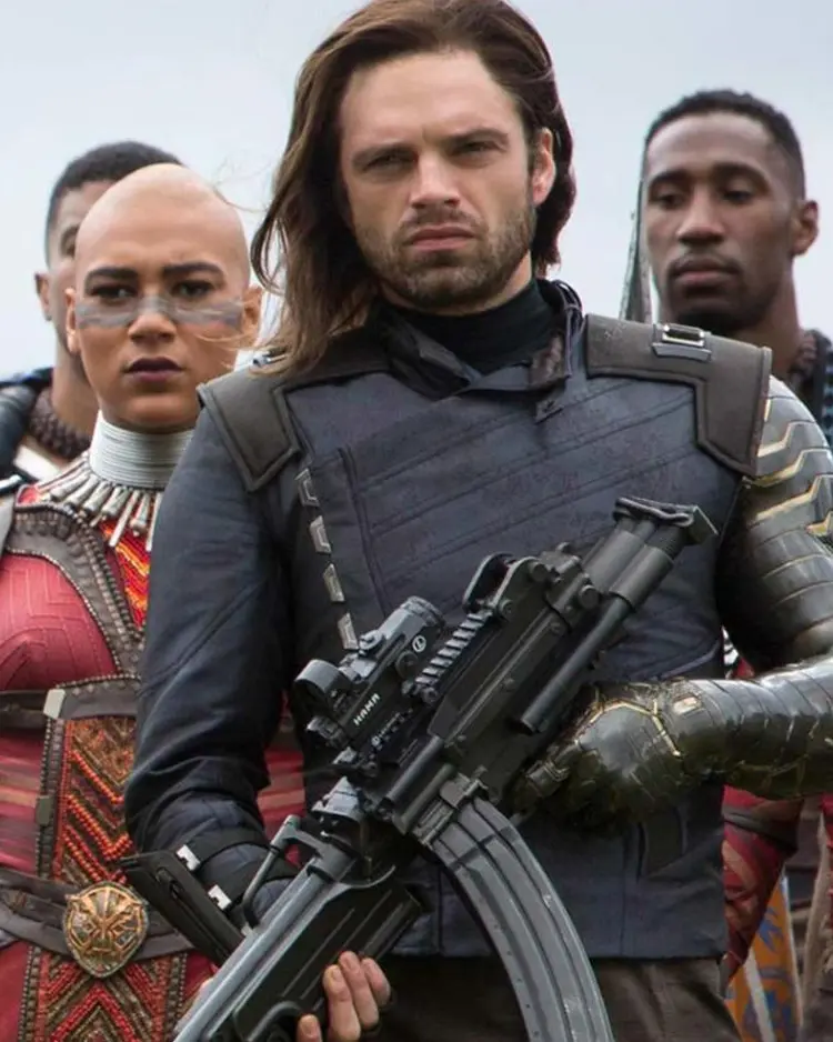 Bucky Barnes Infinity War Soldier Leather Jacket