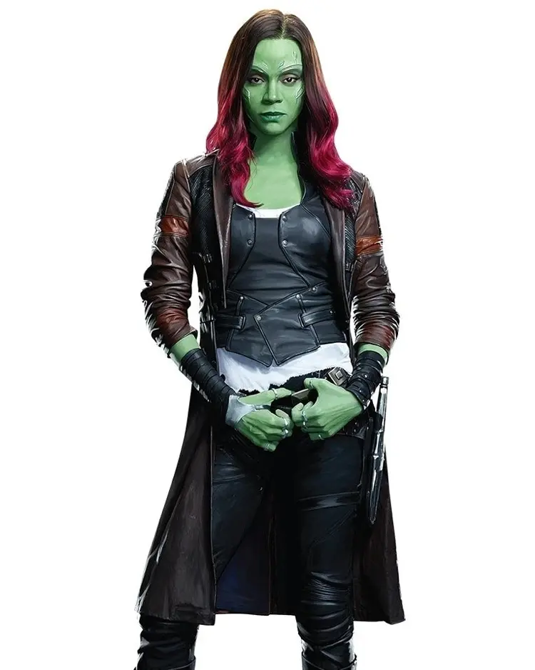 Gamora Guardians Of The Galaxy Vol 2 Leather Coat