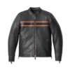 Harley Davidson Victory Lane 2 Leather Jacket Black Front Look