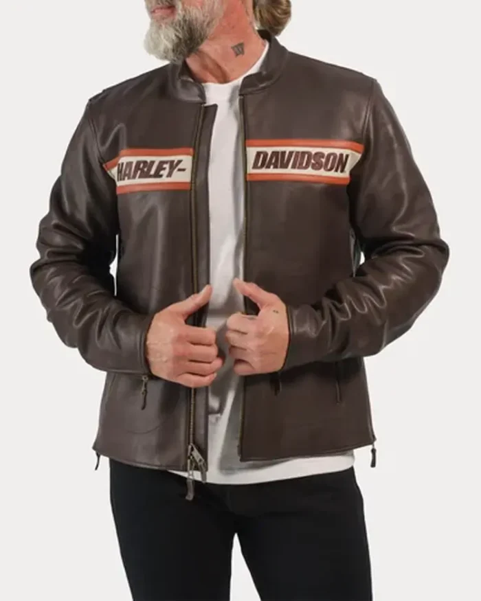 Harley Davidson Victory Lane 2 Leather Jacket Brown