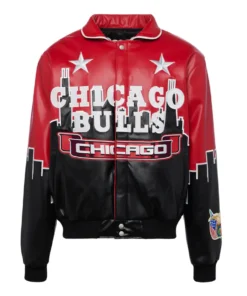 Jeff Hamilton Chicago Bulls Skyline Leather Jacket