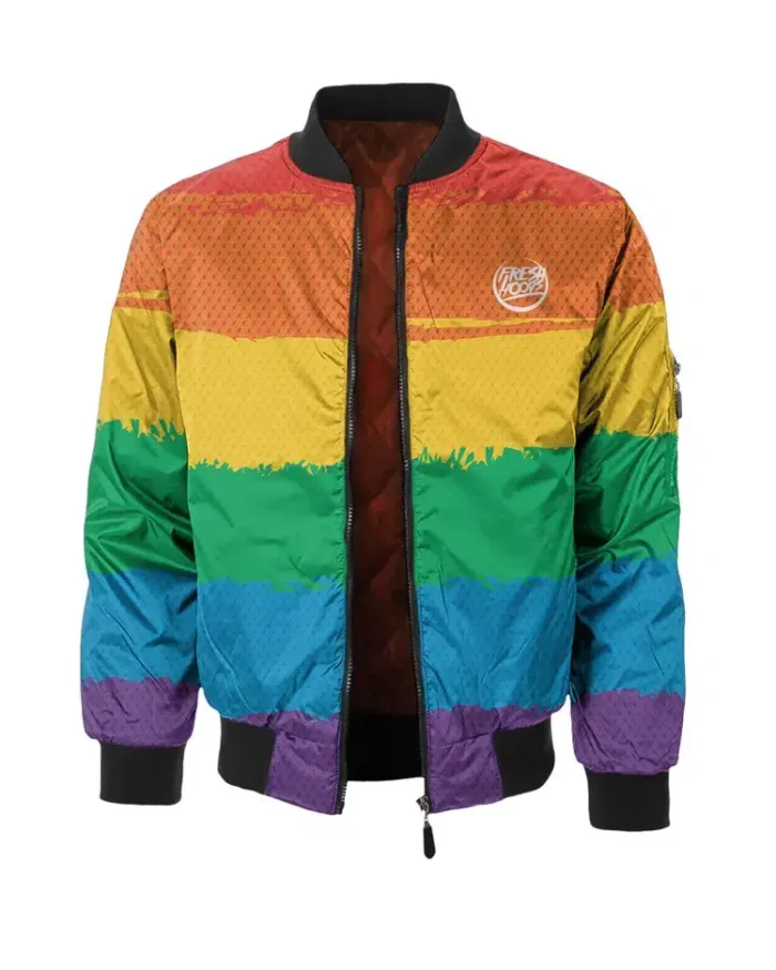 Rainbow bomber jacket best sale