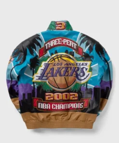Los Angeles Lakers 3-Peat 2002 Champions Jacket - back