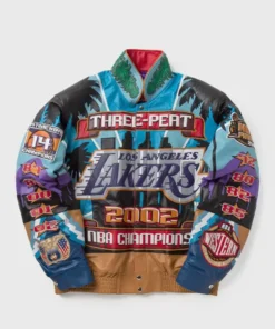 Los Angeles Lakers 3-Peat 2002 Champions Jacket - front