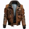 Men Bomber Flight Coat Leather Jackets
