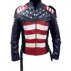 Mens American Flag 4Th Of July Biker Jacket