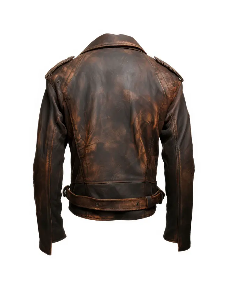 Mens Distressed Coat Zipper Collar Lapel Leather Jackets For Men And Women On Sale