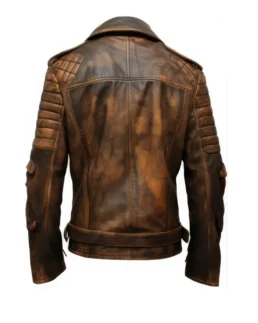 Mens Motorcycle Distressed Coat Zipper Leather Jackets For Men And Women On Sale