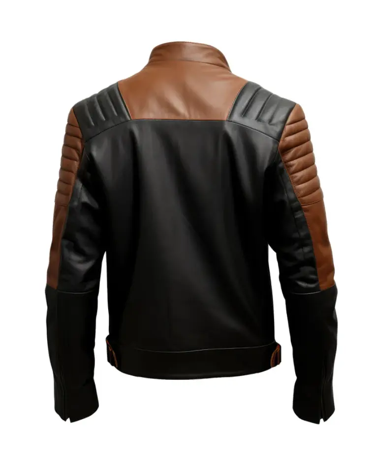 Mens Racer Sheepskin Coat Zipper Pockets Leather Jackets For Men And Women On Sale