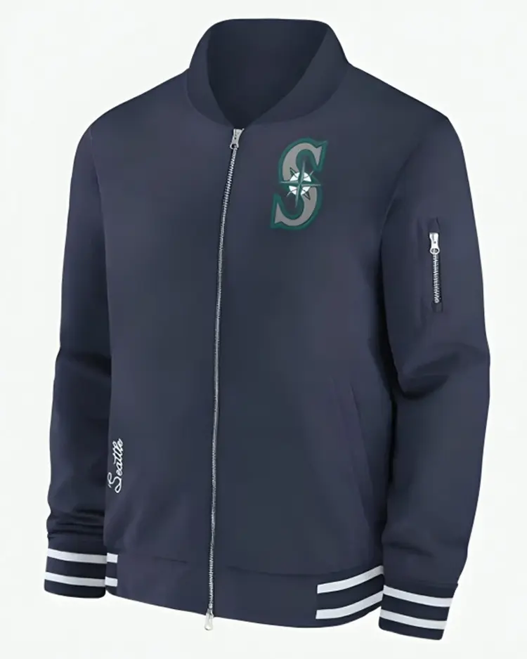 Seattle Mariners Full Zip Bomber Jacket For Men And Women