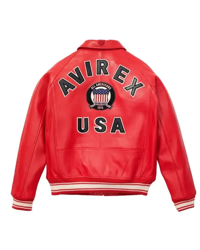 Shop Avirex American Flight Basket Ball Bomber Leather Jackets For Men And Women On Sale