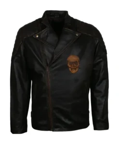 Shop Black Skull Embossed Ride Biker Jacket For Men And Women On Sale
