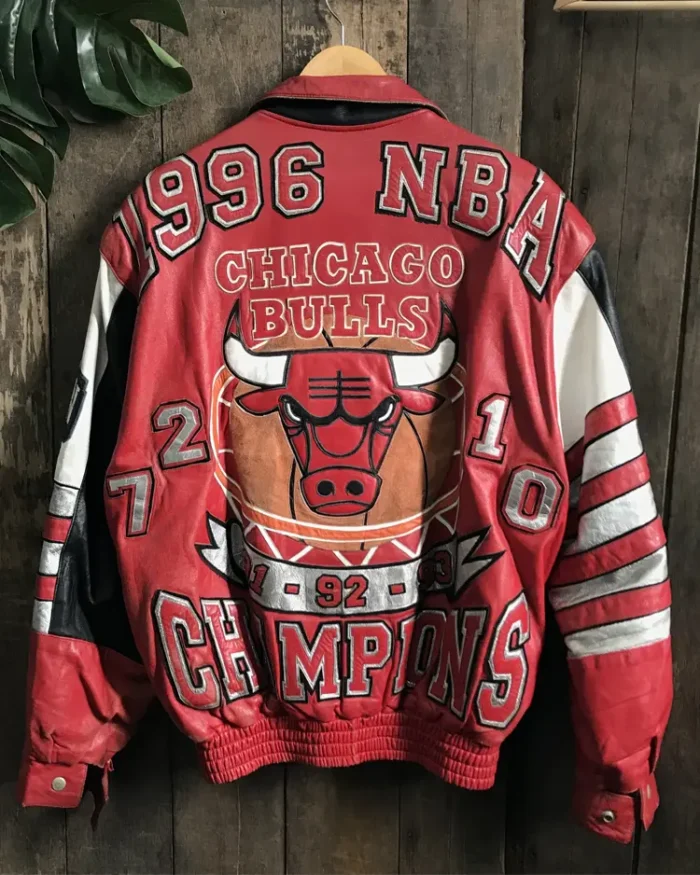 Shop Jeff Hamilton Chicago Bulls Champion Memorial Leather Jacket For Men And Women On Sale